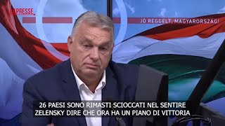 Orbán attacca Zelensky quotCon il suo piano lUcraina può solo perderequot [upl. by Forest]