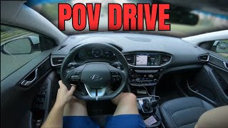 POV Driving 2019 Hyundai Ioniq PlugIn Hybrid Review  Modern Compact Hybrid [upl. by Chemesh]