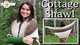 Cottage Shawl Crochet Tutorial  Easy C2C Style  Children amp Adults [upl. by Fairleigh]