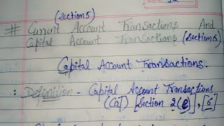 44  Capital account transaction amp Current account transaction of foreign exchange management act [upl. by Adran215]