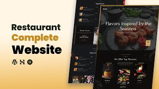 How to Make a Pro Restaurant Website in WordPress  2024  Elementor Pro Tutorial for Beginners [upl. by Abbotsun]