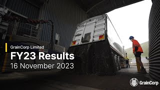 GrainCorp Full Year 2023 Financial Result [upl. by Swift]