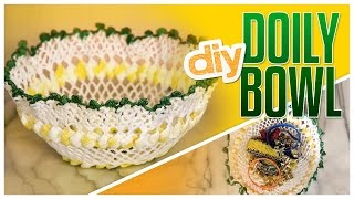 DIY Doily Bowls amp Lamps  Do It Gurl [upl. by Lilhak]