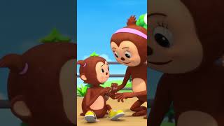 5 Little Monkeys 🐵  LittleBabyBum shorts  Nursery Rhymes for Babies [upl. by Ralleigh299]