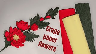 How to make crepe paper flowers a tutorial for beginners [upl. by Mazonson989]