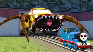 Building a Thomas Train Chased By Cursed Thomas Car Eater and New Friends in Garrys Mod [upl. by Eniamsaj]