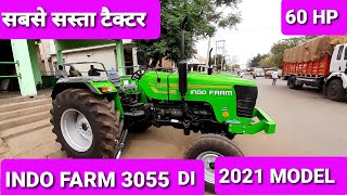 INDO FARM 3055 DI 60 Hp Review Sabse Sasta tractor  Ram Ram Tau [upl. by Dranoel]