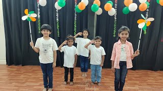 Kids dance performance  Bollywood Patriotic songs mashup  Independence Day Special Week [upl. by Larina]