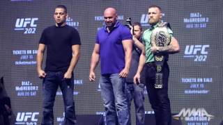 Conor McGregor vs Nate Diaz 2 Press Conference Reaction [upl. by Vinny267]