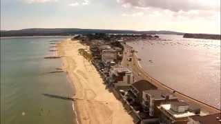 Sandbanks Sunny Beach Aerial Video [upl. by Ahtael369]