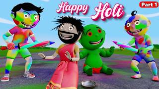 Pagal Bittu Sittu 175  Holi Wala Cartoon  Happy Holi Cartoon  Bittu Sittu Toons  Cartoon Comedy [upl. by Ahsiele]