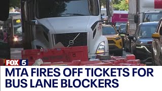 MTA begins issuing tickets for bus lane blockers [upl. by Whallon961]