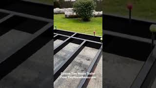 Custom Tiny House Trailer Foundation For a DIY tinyhouse Build tinyhouse tinyhousetrailer diy [upl. by Atisor142]