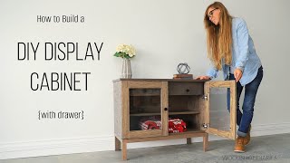 How to Build a Glass Door Console Cabinet [upl. by Ruenhs86]