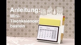 📅 MiniTischkalender mit Zettelbox basteln mit Edgelits Winterstädtchen von Stampin Up [upl. by Neroc]