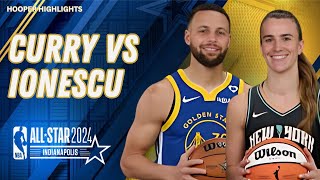 Stephen Curry vs Sabrina Ionescu 3 Point Contest Full Highlights  Feb 17  2024 NBA 3Point Contest [upl. by Nanfa35]