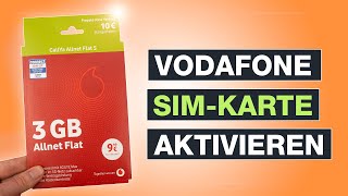 Vodafone SIMKarte aktivieren amp registrieren  CallYa Digital Prepaid  Allnet Flat S  Testventure [upl. by Ainoz]