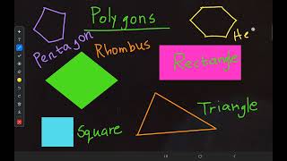 Types of POLYGONS 📐♦️🔸️🟥🔺️📐💠🔼 3 sides《 4 Sides [upl. by Heall315]