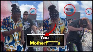 Fans throw Prime bottles at KSI and Logan Paul [upl. by Einatsed743]