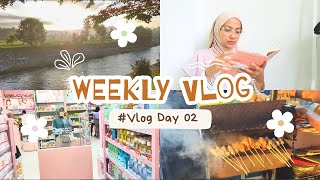 Weekly Vlog  street food reading vlog skincare [upl. by Murvyn667]