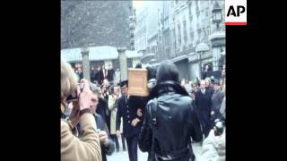 SYND010371 FUNERAL OF POPULAR FRENCH ACTOR FERNANDEL [upl. by Boykins]