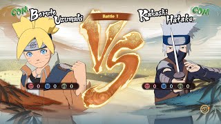 Boruto Uzumaki vs Kakashi Hatake — Naruto Shippuden Ultimate Ninja Storm 4 COM vs COM [upl. by Assyl]