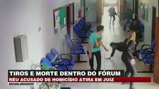 RÉU ACUSADO DE HOMICÍDIO ATIRA EM JUIZ  BRASIL URGENTE [upl. by Xerxes]