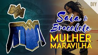 DIY SAIA e BRACELETE da Mulher Maravilha Wonder Woman Gladiator Skirt  Dan Pugno [upl. by Stephani]