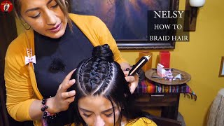 ASMR NELSY  HOW TO BRAID HAIR ASMR [upl. by Ardekahs]