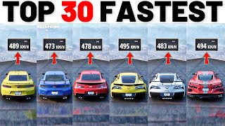 Top 30 Fastest Chevrolet Cars  Forza Horizon 5  Extremely Downhill Top Speed [upl. by Nakeber]