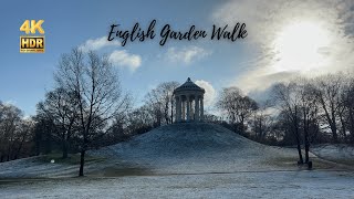 Morning Walk in Munich English Garden  4K HDR [upl. by Aesoh]