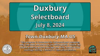 Duxbury Selectboard 7824 [upl. by Gathers815]