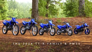 Family of Trailblazers  2024 Yamaha TTR line up and PW50 [upl. by Junius548]