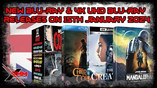 New Bluray amp 4k UHD Bluray Releases 2024  15th January 2024 [upl. by Nosam]