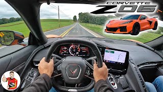 The 2023 Chevy Corvette Z06 is a FlatPlane V8 American Exotic POV First Drive [upl. by Demona]