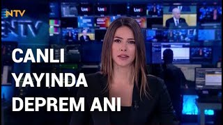 NTV canlı yayınında deprem anı [upl. by Erdnaek335]