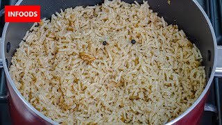 Plain Pilau Recipe  How to Make Plain Pilau  Pilau with Cumin amp Black Pepper Recipe  Infoods [upl. by Sinnel409]