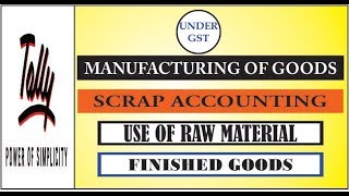 Scrap Goods Accounting in Tally Erp9  ManufacturingScrap Accounting under GstSalesHindi [upl. by Imas]