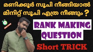 DEGREE PRELIMSന്റെ ചോദ്യം ചെയ്യാനുള്ള TRICK  Based On CLOCK  Rank Making Question  24 [upl. by Baker]