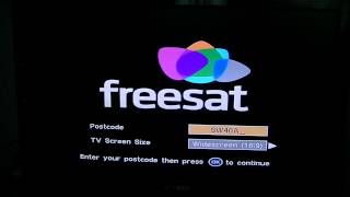 Standard Definition Freesat Box  Change Default Region Using Postcodes [upl. by Yrak]