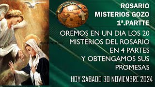 ROSARIO MISTERIOS DE GOZO PARTE 1 HOY SABADO 30112024  0 06 HRS [upl. by Rusel]