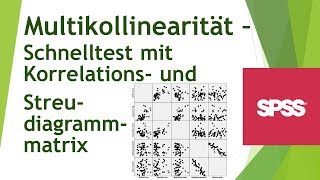 Korrelationsmatrix und Streudiagrammmatrix als Schnelltest für Multikollinearität in SPSS [upl. by Nnahtur]