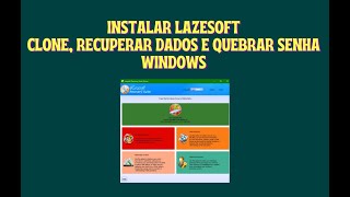 APRENDA A CRIAR PENDRIVE DE BOOT DO LAZESOFT  CLONE HD RECUPERAÃ‡ÃƒO DE DADOS E QUEBRA SENHA WINDOWS [upl. by Rambert981]