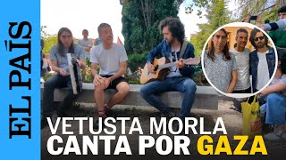 MADRID  Vetusta Morla y Marwán acuden y cantan en la acampada por Gaza de la Complutense  EL PAÍS [upl. by Arihk123]