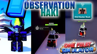 OBSERVATION HAKI LOCATION  QUEST LINE  One Fruit Simulator [upl. by Strauss]