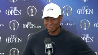 Tiger Woods Friday Falsh Interview 2024 Open Championship Royal Troon [upl. by Nosnevets]