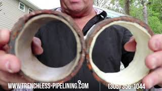 Trenchless Sewer Pipe Lining Company Pinecrest Kendall Coral Gables Palmetto Bay  how it works [upl. by Romain]