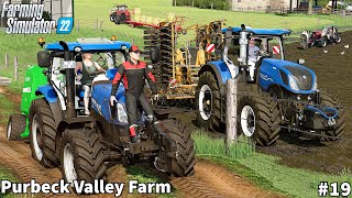 Getting Stuck in the Mud Soil Preparation amp Sowing Barley│Purbeck Valley│FS 22│Timelapse19 [upl. by Eenalem]