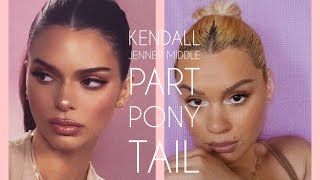 KENDALL JENNER MIDDLE PART PONYTAIL [upl. by Hewie]