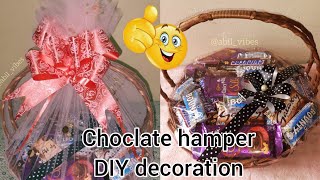 How to decorate gift basket Engagement Hamperchoclate packing [upl. by Eskil]